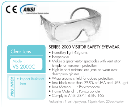 kính bảo hộ proguard malaysia VS-2000C
